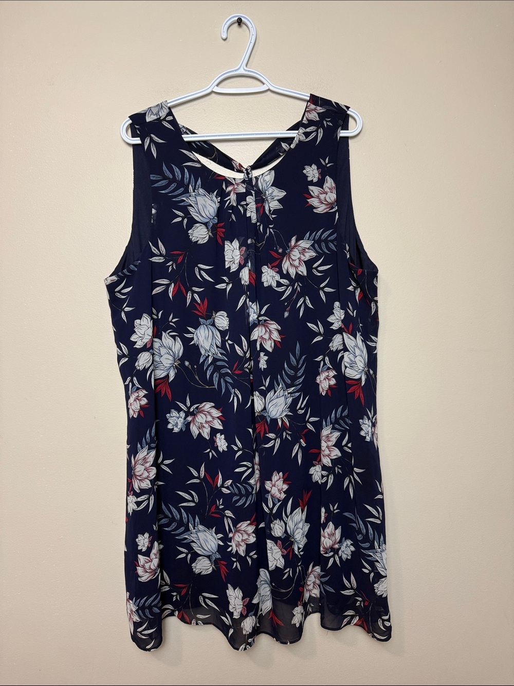 Reitmans Navy Floral Sleeveless Dress size 2X